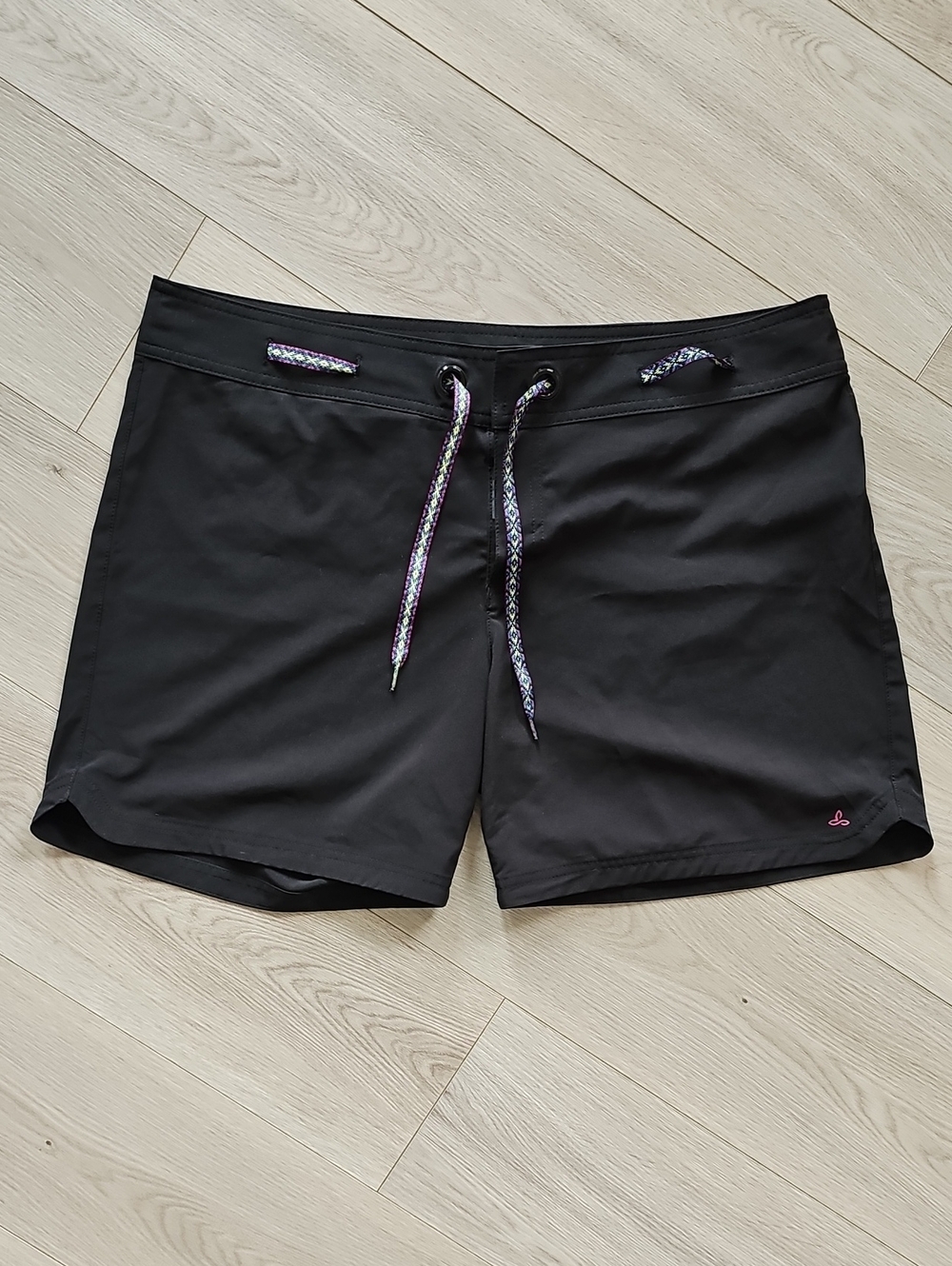 prAna Silvana Black Swim Board Shorts, XL